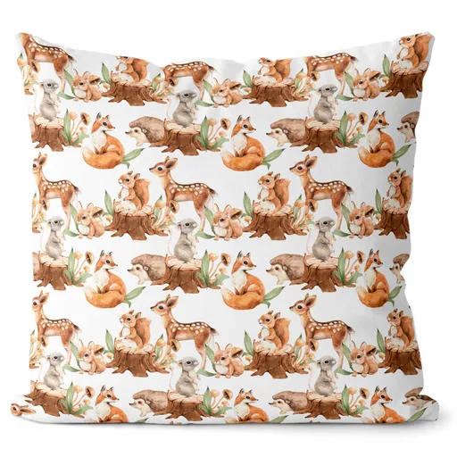 Polštářek Lesní zvířátka (Velikost: 40 x 40 cm)