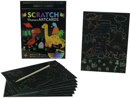 Vyškrabávací obrázky - Dinosauři