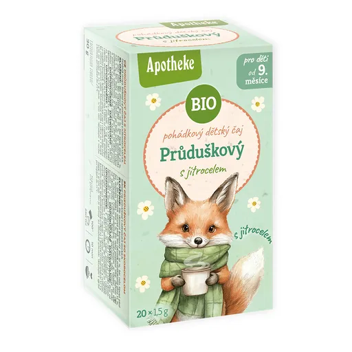 Apotheke BIO Pohádkový čaj dětský Průduškový s jitrocelem 20x1,5 g