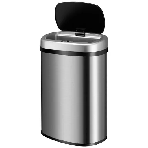 Automatický bezdotykový odpadkový koš 50 l – stříbrný