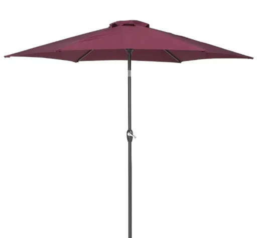 GardenMeister Kovový slunečník s kličkou Djerba 230 cm - bordó