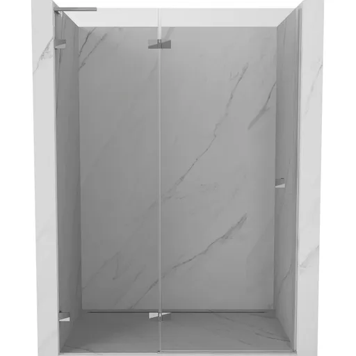 MEXEN/S Lunar L sprchové dveře křídlové levé 130, transparent, chrom 834L-130-000-01-00-L