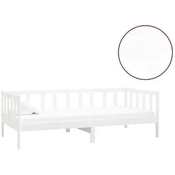 Shumee válenda s matrací 90×200 cm bílá masivní borové dřevo, 3083625 (3083625)