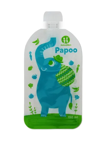 Petite&Mars Papoo Slon kapsička na jídlo 6 ks