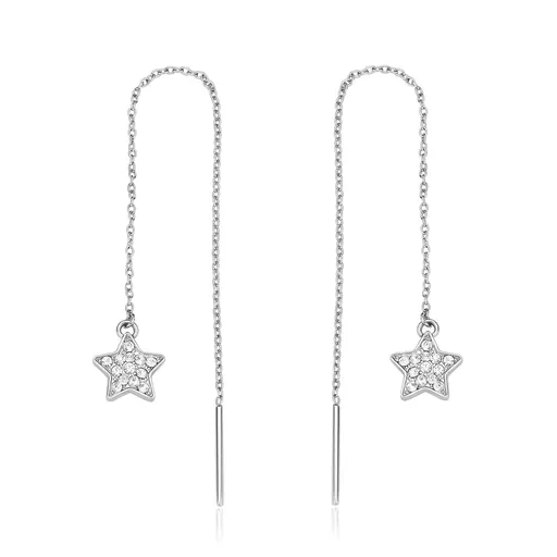 S'Agapõ Hravé ocelové náušnice Hvězdičky Aurora SAR54