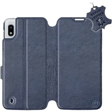 Flip pouzdro na mobil Samsung Galaxy A10 - Modré - kožené -   Blue Leather (5903226879762)