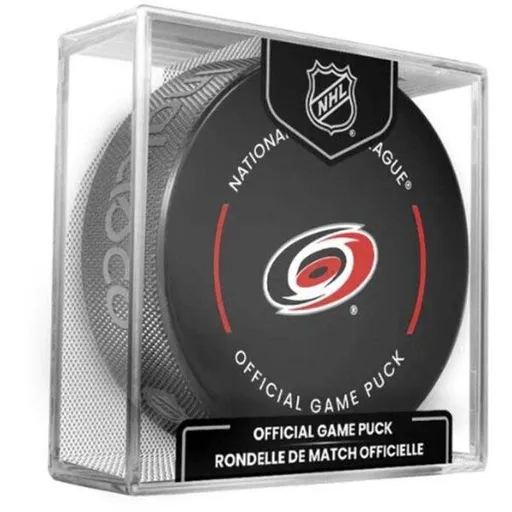 INGLASCO CAROLINA HURRICANES OFFICIAL GAME PUCK Fanouškovský hokejový puk, černá, velikost