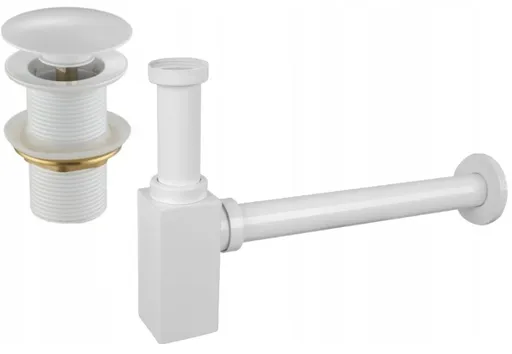 MEXEN/S Umyvadlový sifon s výpustí click-clack bez přepadu, bílý 7991060-20