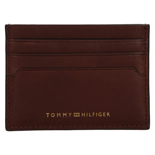 Kožený obal na karty Tommy Hilfiger Paul - hnědá