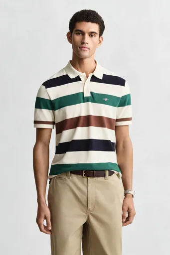 POLOKOŠILE GANT STRIPED SS POLO CREAM
