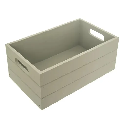 Orion Dřevěná bedýnka, zelená, 36 x 26 x 15 cm, L