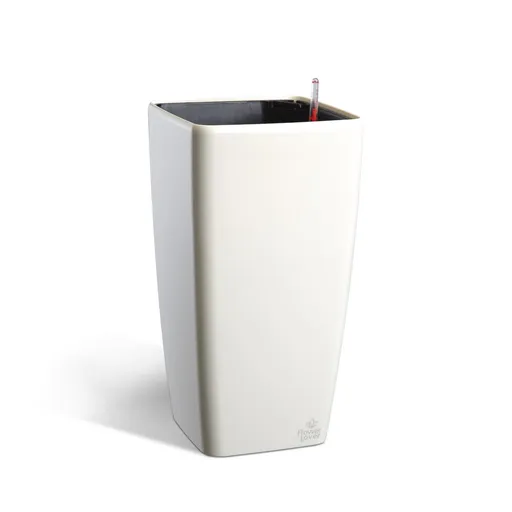 Flower Lover Samozavlažovací květináč Quadrato Grande bílá, 22 x 41 cm, 22 cm