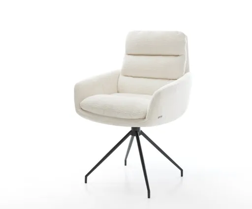 Jídelní židle Abelia-Flex s područkami bouclé měkký béžová