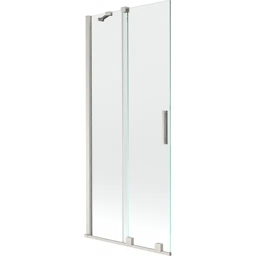 MEXEN/S Velar dvoukřídlá posuvná vanová zástěna 85 x 150, transparent, nikl kartáčovaný 896-085-000-01-97