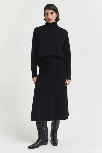 SUKNĚ GANT SUPERFINE LAMBSWOOL SKIRT BLACK