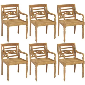 SHUMEE Židle zahradní BATAVIA, teak 3073293 - 6ks v balení (3073293)