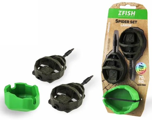 Zfish sada method feeder spider large set 70+80 g + formička