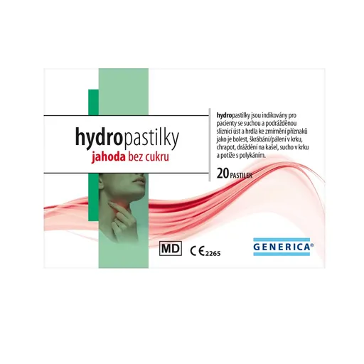 Generica hydropastilky jahoda bez cukru 20 ks