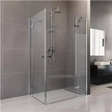 Mereo Sprchový kout, Novea, obdélník, 90x80 cm, chrom ALU, sklo Čiré (CK10214ZVR)