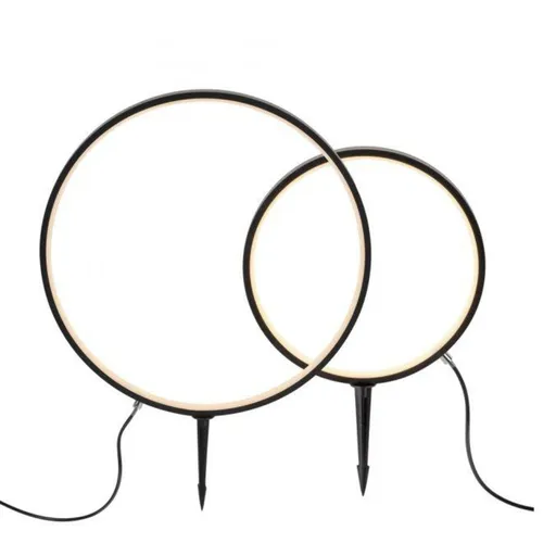 JUST LIGHT LED venkovní svítidlo se zápichem do zahrady kruhová forma s časovačem IP65 krytí proti vodě 3000K