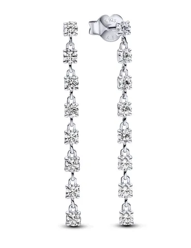 Pandora Luxusní stříbrné náušnice se zirkony Timeless 293159C01