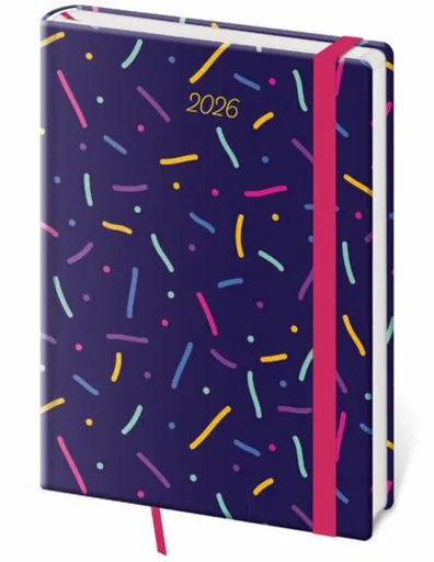 Týdenní diář 2026 A5 Vario Sprinkles s gumičkou