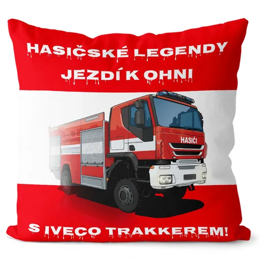 Polštář Hasičské legendy – IVECO Trakker (Velikost: 40 x 40 cm)