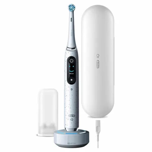 Oral-B iO10 elektrický zubní kartáček, 7 režimů, časovač, tlakový senzor, 3D mapování a smart funkce, bílý