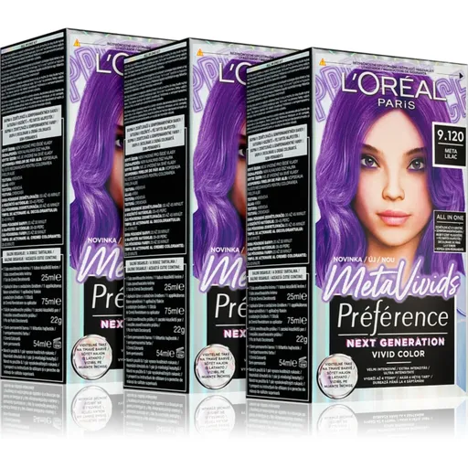 L’Oréal Paris Préférence Meta Vivids semipermanentní barva na vlasy výhodné balení