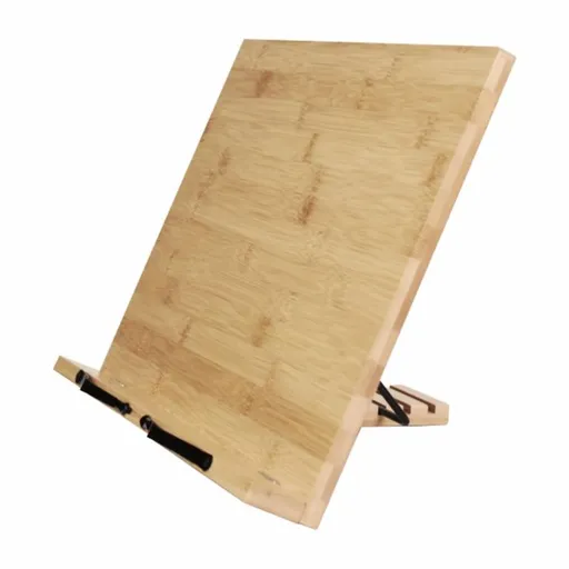 Designový bambusový držák na knihy, 39 x 28 x 4,2 cm