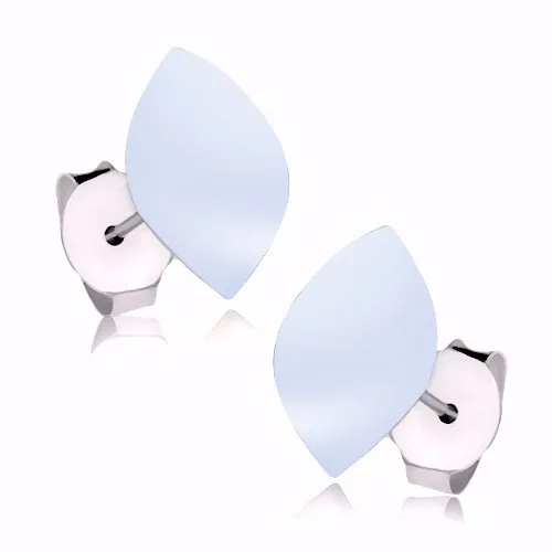 Náušnice ze stříbra 925, perleťové zrnko s modrým nádechem