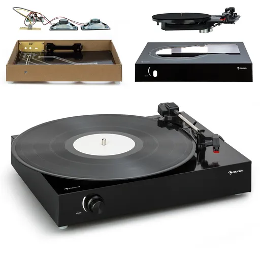 Auna Přehrávač, gramofon, DIY, včetně reproduktoru, 33/45 otáček za minutu