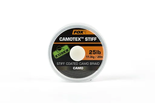 Fox Ztužená šňůrka Camotex Stiff Camo 20m,Fox Ztužená šňůrka Camotex Stiff Camo 20m