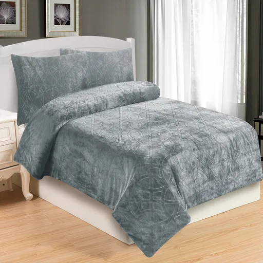 Jahu Povlečení mikroplyš Symbol sv. šedá, 140 x 200 cm, 70 x 90 cm