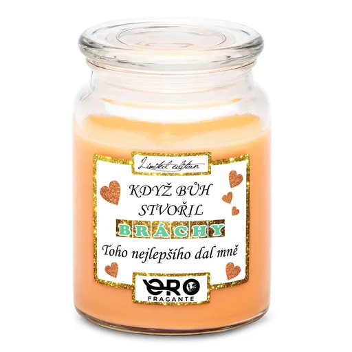 Svíčka Když bůh stvořil bráchy (Vůně svíčky: Tropické ovoce)