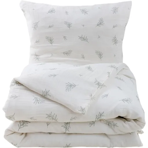 Matex Mušelínové povlečení Olivka, 140 x 200 cm, 70 x 90 cm