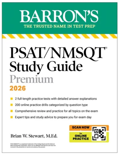 PSAT/NMSQT Study Guide Premium, 2026: 2 Practice Tests + Comprehensive Review+ 200 Online Drills - Brian W. Stewart