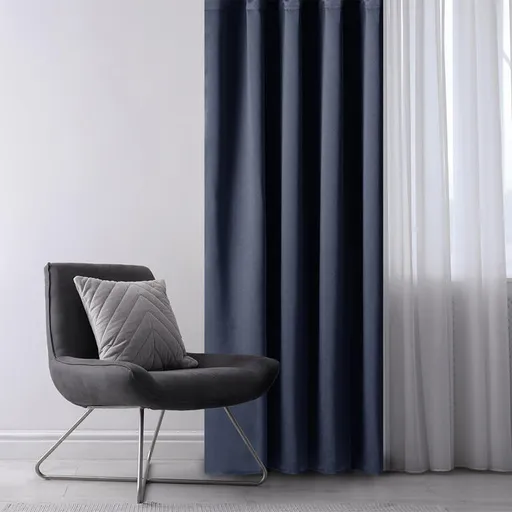 Zatěmňovací závěs blackout RESTILO indigo 140 x 245 cm sada 2 ks
