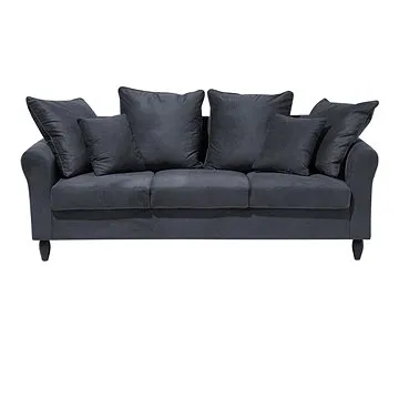 BELIANI pro 3 šedý samet BORNHOLM (beliani_131853)