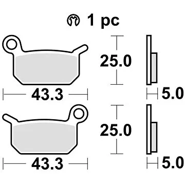 Braking brzdové destičky (sinterová směs CM44) (2ks) M501-259 (M501-259)