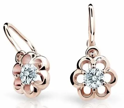 Cutie Diamonds Dětské náušnice Kytičky z růžového zlata s brilianty DC1947-10-00-X-4