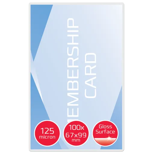 GBC Laminovací kapsy na jmenovky 67x99mm 125Mic clear 100pcs