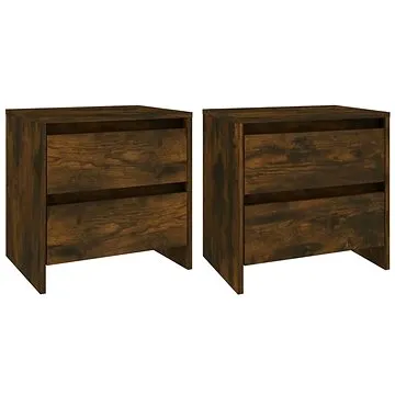 SHUMEE Noční stolky 2 ks kouřový dub 45 × 34,5 × 44,5 cm dřevotříska, 813039 (813039)