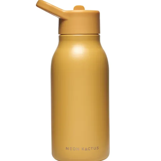 Dětská nerezová láhev, 340ml, Neon Kactus, žlutá