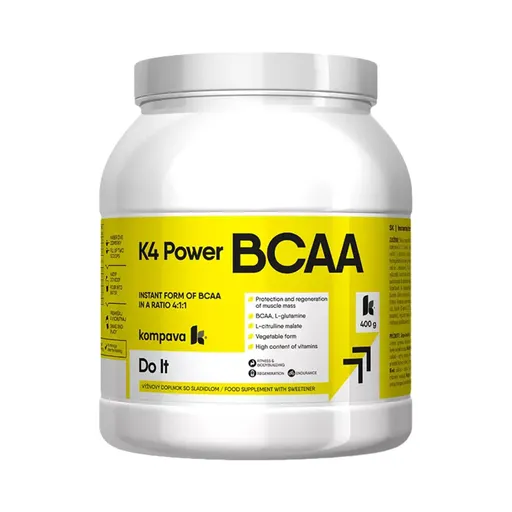 KOMPAVA K4 Power BCAA 400 g/36 porcí, grep-lime
