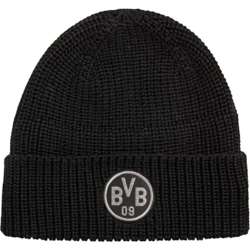 Puma BORUSSIA DRTMUND ESSENTIALS BEANIE Zimní čepice, černá, velikost