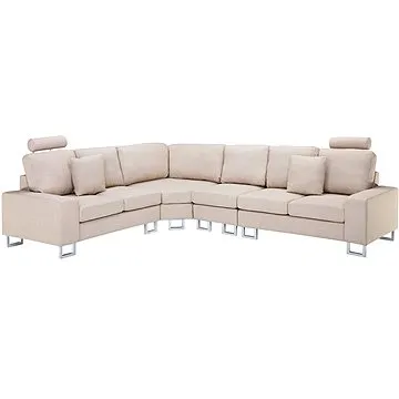 Béžová čalouněná BELIANI pravá STOCKHOLM 3+4 (beliani_162427)