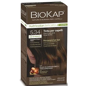 BIOKAP Delicato Rapid Barva na vlasy - 5.34 Medově kaštanová 135 ml (8030243021151)