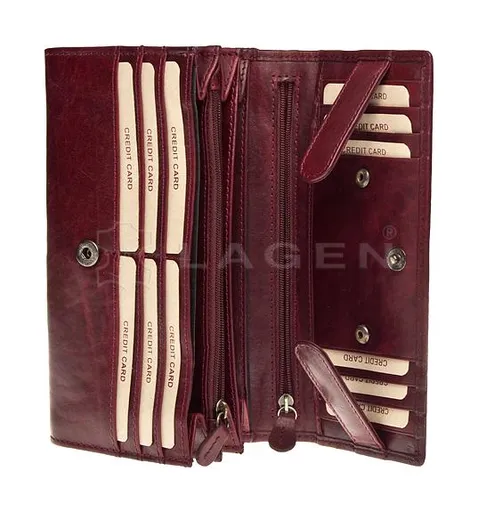 Dámská kožená peněženka Lagen V40/T Wine