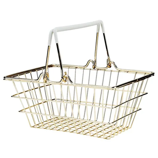 SUPERMARKET Nákupní košík mini - zlatá